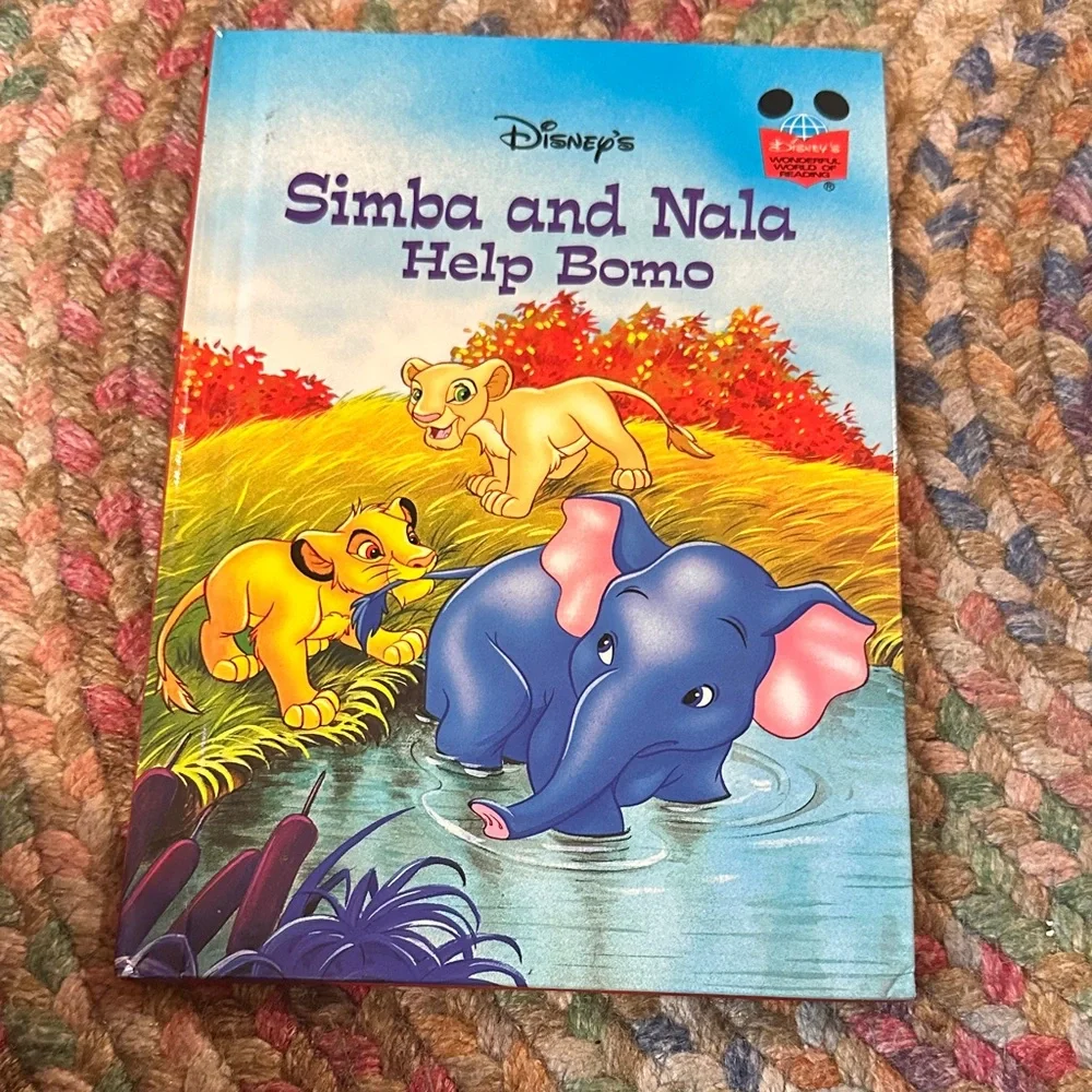 Vintage 1995 Disney Lion King Simba & Nala Help Bomo Hardcover Book